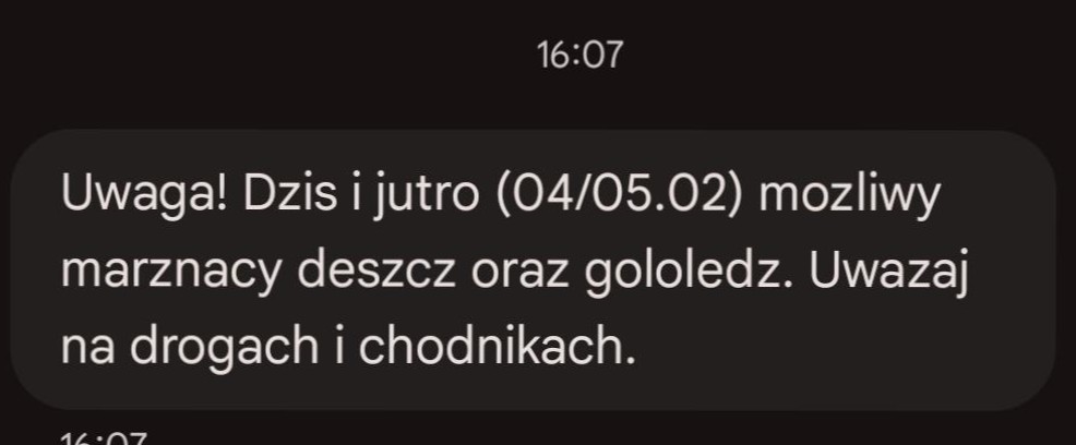gołoledź, fot. Alert RCB