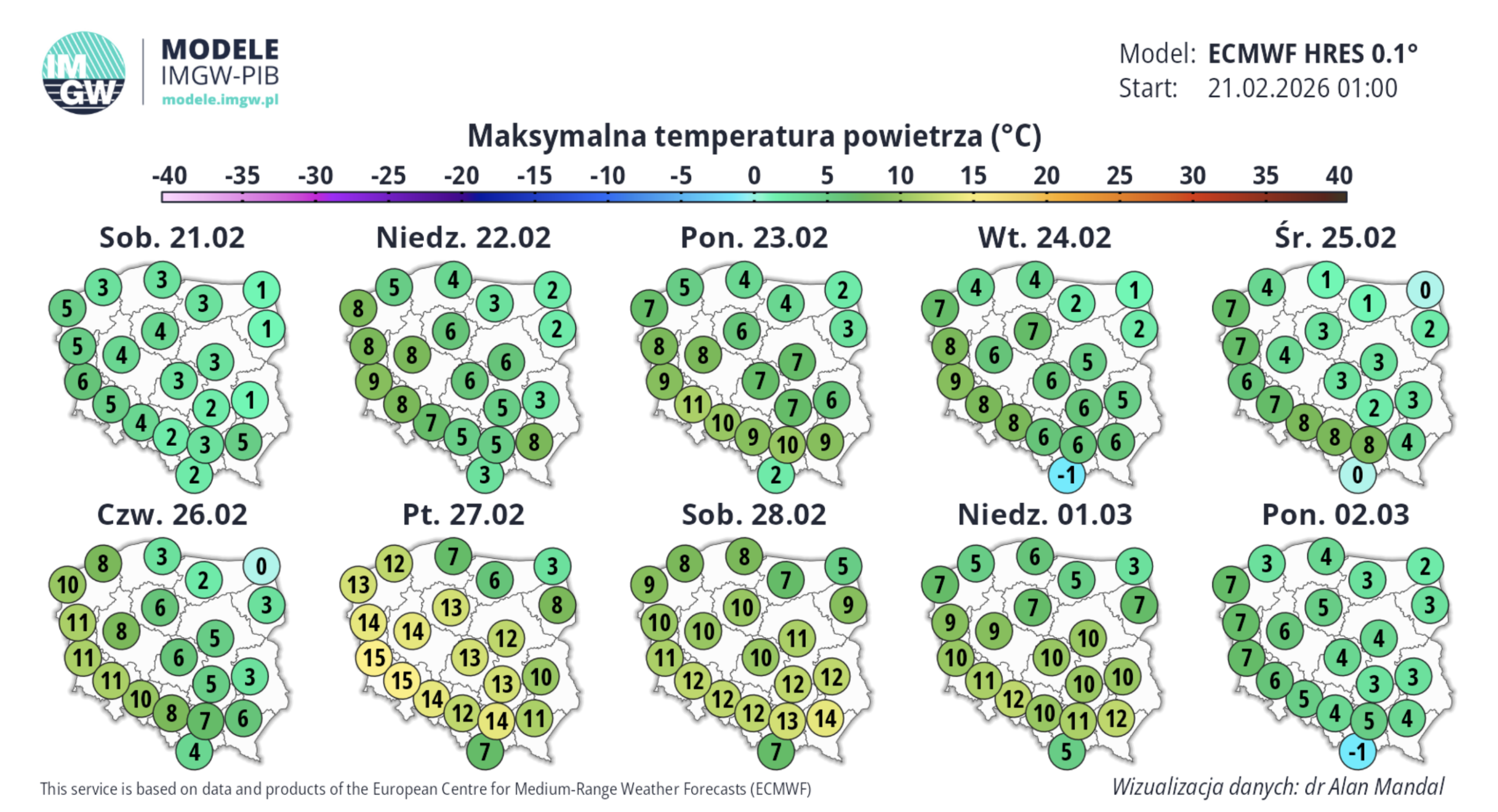 Prognoza. Fot. IMGW.