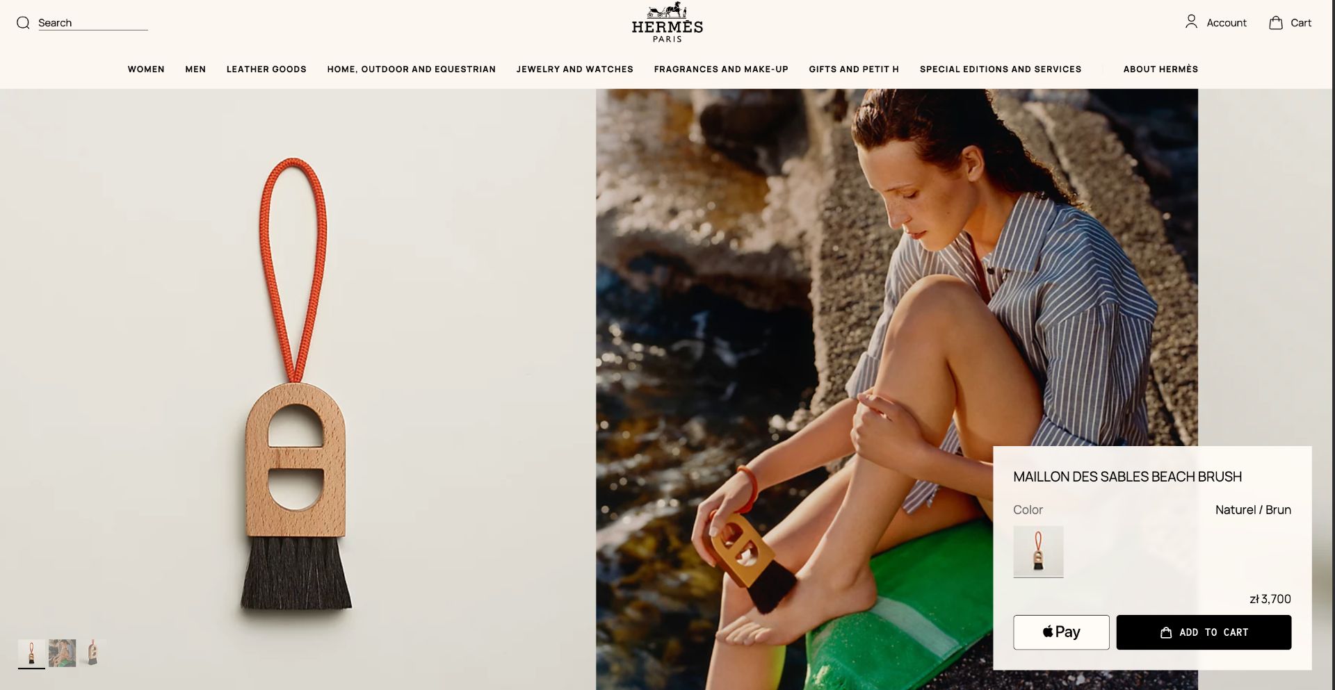 Beach brush. Fot Hermès
