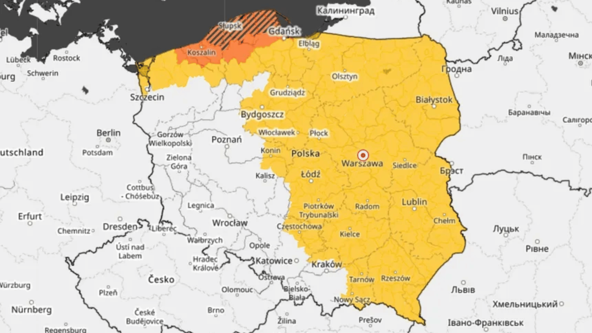Mapa, Fot. IMGW