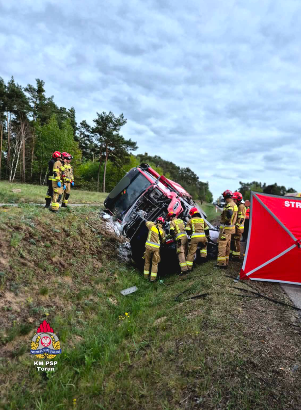 wypadek fot. KM PSP Toruń